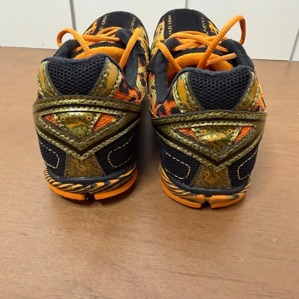 Brooks Speed Demon Running Shoes Women's 8.5 Black Orange Lightweight Trainer